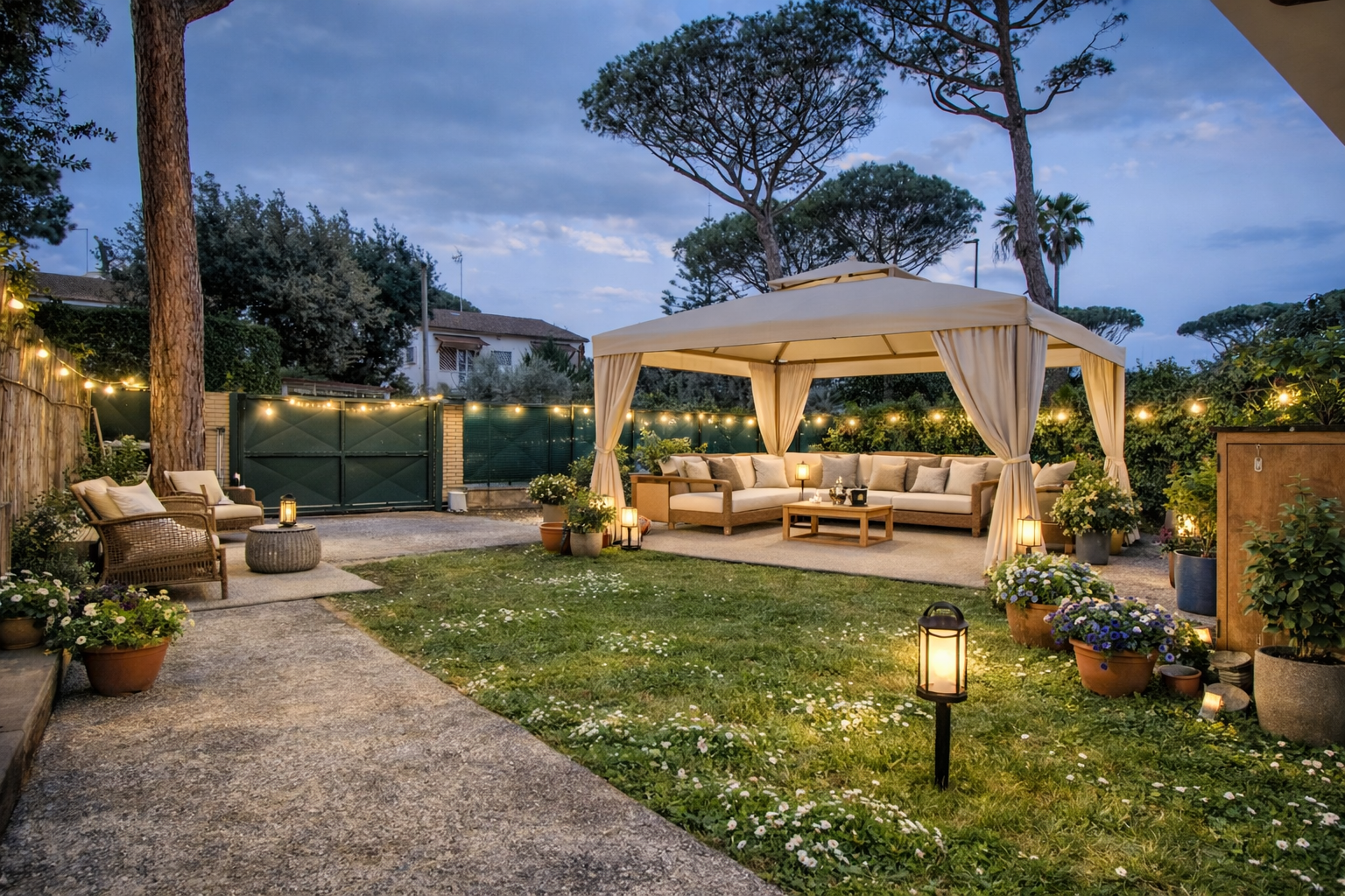 FREGENE CENTRO RIFINITISSIMA VILLA CON GIARDINO E TERRAZZI RIF. V/60